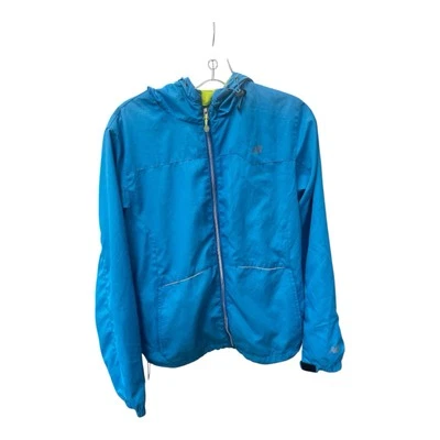 Chaqueta cortavientos New Balance para mujer mediana azul cielo ligera empaquetable cremallera completa Foto 1 de 4