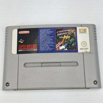 Captain America And The Avengers Super Nintendo (SNES) Протестировано и Работает PAL Редкая - Изображение 1 из 2