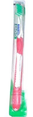GUM 471 (Discontinued) Microtip Compact Soft  Toothbrush Sunstar Red Made In USA - Image 1 of 2