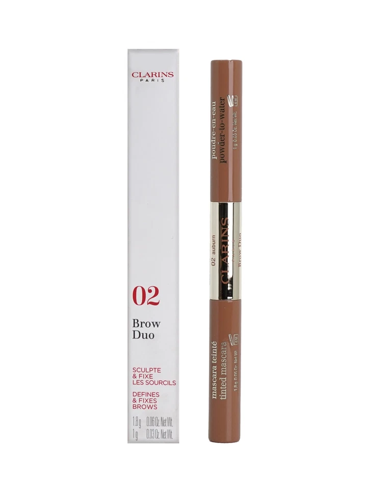 Clarins Brow DUO define y fija 02 castaño rojizo todo tipo de piel 0,03 OZ Foto 1 de 1