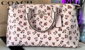 Bolso Cartera Coach Georgia - Edición Limitada Rosa Estampado Floral Dorado/Rubor - Nuevo con Etiquetas - Imagen 1 de 15