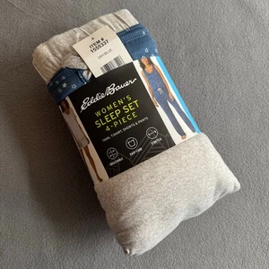 Eddie Bauer Damen Schlafset 4-teilig Tank T-Shirt Shorts Hose Damen 3X Lounge - Bild 1 von 8