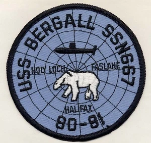 Parche gato USS Bergall SSN 667 - 80-81 Holy Loch BC no c5988 - Imagen 1 de 1