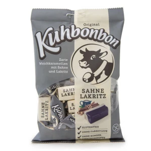 Kuhbonbons Sahne Lakritz einzeln gewickelte softe Weichkaramellen 200g - Picture 1 of 1