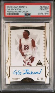2022 Leaf Trinity GG Jackson Autograph 32/35 PSA 10 GEM MINT Rookie - Bild 1 von 3
