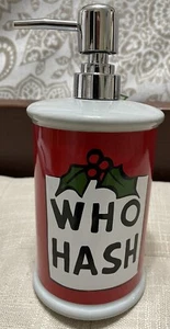 NUOVO dispenser di sapone The Grinch Who Hash rosso grigio Whoville Dr Seuss 24 oz - Foto 1 di 3