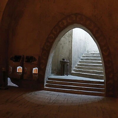 1/6th STAR WARS ROTJ Jabba Palace Interior 2 IKEA Detolf 15x15 Diorama Backdrop - Image 1 of 4