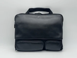 MONTBLANC NIGHTFLIGHT SCHWARZ LEDER LAPTOP TASCHE DOKUMENTENTASCHE NEU 100 % ORIGINAL 600 $ - Bild 1 von 12