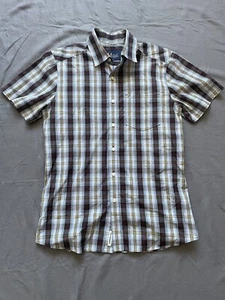 Peak Performance Grant S Short Sleeve Cotton Check Shirt Size S - Picture 1 of 16