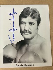 Boldly  signed 8x10 photo of world heavyweight boxing champ Gerrie Coetzee