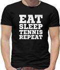 Eat Sleep Tennis Repeat Mens T-Shirt - Sport - Racket - Doubles - Wimbledon