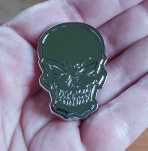 Wicked Death Skull Motorcycle Biker Punk Tattoos Vest Jacket Hat Lapel Tie PIN - Picture 1 of 11