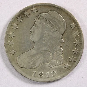 1819 Capped Bust Half Dollar - VF Details Graffiti - Picture 1 of 2