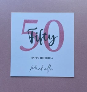 Tarjeta de cumpleaños personalizada - 21o 30o 40o amigo hija cuñada mujer - Imagen 1 de 3