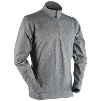 Sun Mountain Men's Bridger LS Pullover - Steel Heather Medium - Brand New
