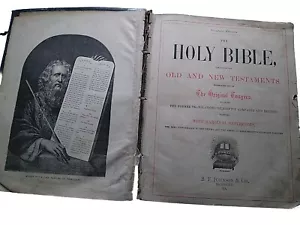 ANTIKE HEILIGE BIBEL ALTES UND NEUES TESTAMENT AUS DEN ORIGINAL TONQUES, VON... - Bild 1 von 10