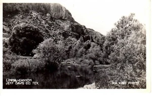 Foto de colección LIMPIA CANYON RPPC Jeff Davis County Texas postal años 40 King - Imagen 1 de 2