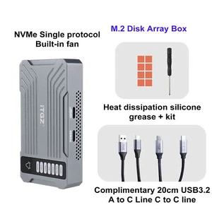 Hdd Enclosure Disk Box Aluminum Alloy Bay M.2 2280 Ssd Enclosure with for Pc - Afbeelding 1 van 10