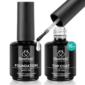 Gel Top Coat and Base Coat Set - Shine Finish and Long Lasting, Beetles 2 Pcs 15 - Picture 1 of 9