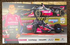 2023 HELIO CASTRONEVES signed INDIANAPOLIS 500 HERO PHOTO CARD POSTCARD INDY CAR