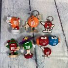 Lot of 7 M&M Figures Cake Toppers Key Rings Advertising Collectible