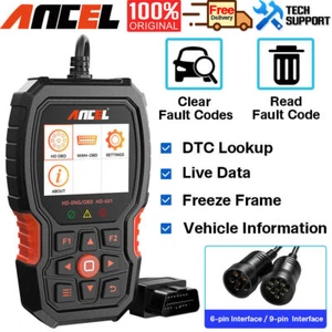 Ancel HD601 Diesel OBD Scanner All System Heavy Duty Truck Diagnostic Scan Tool - Picture 1 of 11