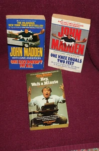 lot of [3} vintage paperback books sports {john madden} - Picture 1 of 1