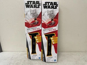 Lot of 2 Hasbro Star Wars Kylo Ren Red Electronic Lightsabers E3614 - Picture 1 of 7