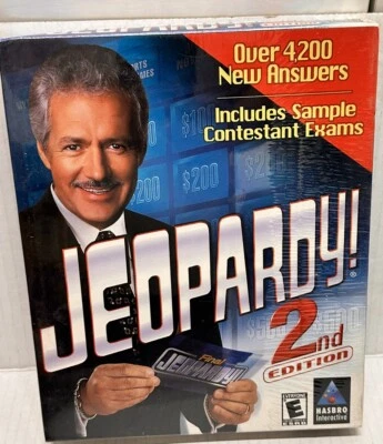 Jeopardy 2nd Edition PC Video Game Windows 95 98 Hasbro Interactive New Sealed - Image 1 of 2