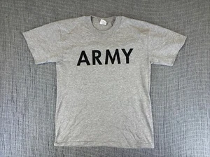Vintage 90s U.S. ARMY T-SHIRT Fitness Uniform Gray Single Stitch Mens Size Small - Picture 1 of 7