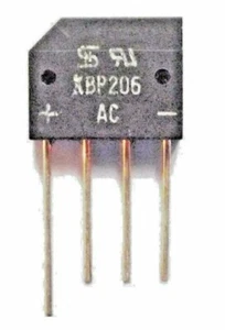 10 Stück KBP206 Diode Vollbrückengleichrichter 2A 600V 4PIN US/SH - Bild 1 von 4