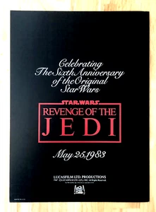 RARE VINTAGE HTF 1982 STAR WARS REVENGE OF THE JEDI PROMO AD FOLDOUT INSERT #2 - Picture 1 of 10
