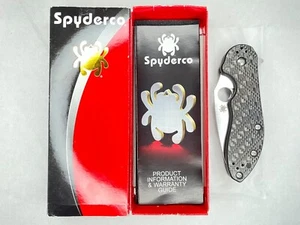 RARE Spyderco Domino Carbon fiber XHP Knife C172CFTIP Discontinued - Picture 1 of 11