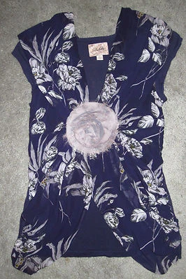 Top para mujer Anthropologie Deletta talla S viscosa púrpura profundo rosas acanaladas  Foto 1 de 4