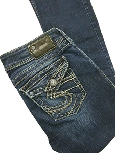 Silver Jeans Women's Suki Surplus Mid Rise Bootcut Embroidered Size 28/30 - Bild 1 von 8
