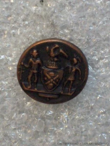 De colección Servicio Civil de la Ciudad de Nueva York Antiguo Sello NY Uniforme Puño Botón D Evans - Imagen 1 de 6