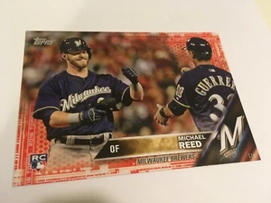 2016 Topps Jumbo 5x7 Red Parallel Michael Reed Brewers RC 538 #’d 5/5 Rare - Picture 1 of 1