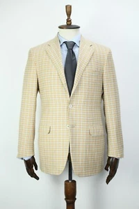 Great CORNELIANI Beige Check Flannel WOOL Sport Coat Blazer Jacket 48IT 38US/UK - Picture 1 of 14