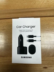 Samsung 45W Dual Port Schnell Auto Ladegerät & USB-C Kabel für Galaxy S22 S23 Ultra - Bild 1 von 4