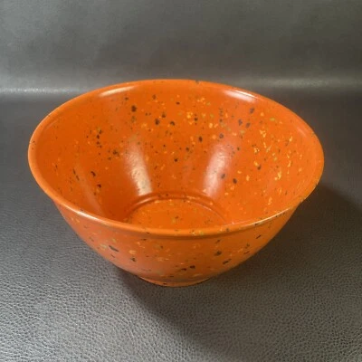 Rachel Ray Orange Confetti Speckled Garbage Melamine Bowl Non-Slip Base, 10" - Image 1 of 4