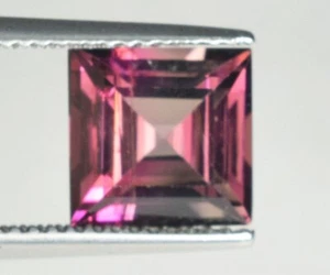 2.72 ct LUSTROUS BI-COLOR NATURAL TOURMALINE SQUARE STEP CUT SEE VIDEO JB - Picture 1 of 2