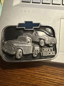 VTG Chevy Truck Bow Tie With Truck Design Belt Buckle By C & J Inc - Picture 1 of 5