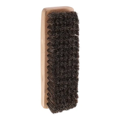 Shoe Cleaning Brush 6"x2" Beech Wood Horsehair Boot Brushes, Brown - Image 1 of 4