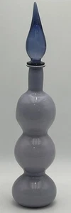 Empoli Cased Triple Gourd Genie Bottle Italy 1960s Lavender w/Stopper 21.5" EUC - Picture 1 of 15