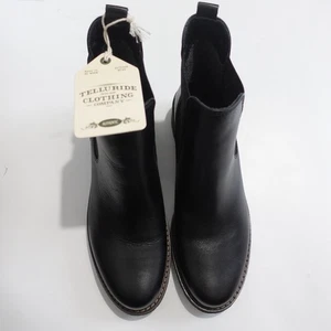 Stivali Telluride Clothing Company neri Chelsea slip on in pelle taglia 9,5 nuovi con etichette - Foto 1 di 8
