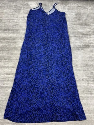 Платье женское Zenana большое синее без рукавов длинное макси с регулируемыми ремешками вискозная смесь - Изображение 1 из 4