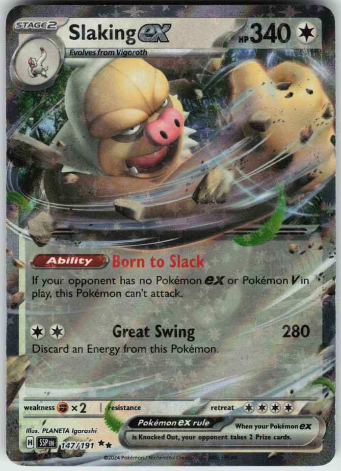 UR-01 Holo Slaking ex - 147/191 Double Rare SV08: Surging Sparks - Image 1 of 1