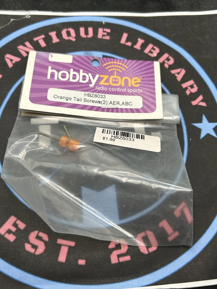 HobbyZone. HBZ6033 Orange Tail Screws(2): AER,ABC - Image 1 of 1