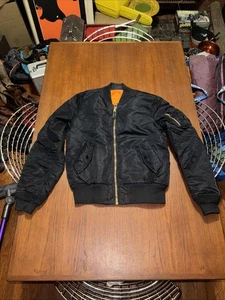 Alpha Industries MA-1 Bomber Jacket Men’s Slim Fit Size Large - Picture 1 of 12