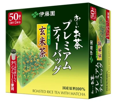 50 Pack 2.3g Itoen Genmaicha Brown Rice Tea with Matcha Blend Premium Tea Bags - Image 1 of 4